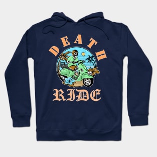 Death Riding Unicorn | Retro Bike Riding Skull Hoodie